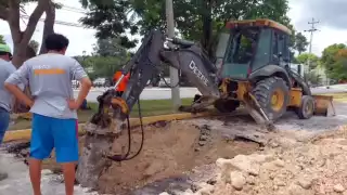 Dos fracturas dejan sin agua al 90% de Campeche; reparación costaría más de 100 mil pesos