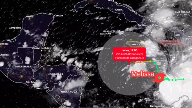Tormenta tropical Melissa podría convertirse en huracán categoría 4; vigilan su trayectoria cerca de la Península de Yucatán