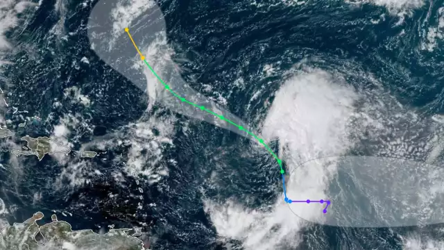 Se forma la tormenta tropical Gabrielle en el Atlántico central.