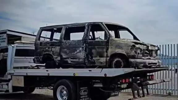 Así terminó la camioneta en Sonora Así terminó la camioneta en Sonora