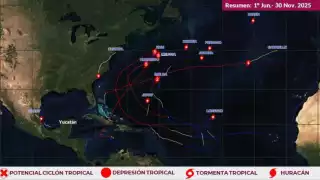 Concluye temporada de ciclones tropicales en el Atlántico