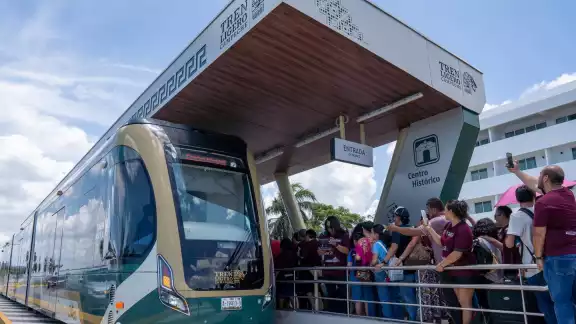 El Tren Ligero de Campeche ya opera con conexión directa al Tren Maya. El Tren Ligero de Campeche ya opera con conexión directa al Tren Maya.