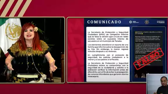 Asegura Layda Sansores que no hay desapariciones en Campeche Asegura Layda Sansores que no hay desapariciones en Campeche