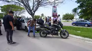 Motociclista lesionado tras ser impactado por conductor ebrio en el malecón de Campeche