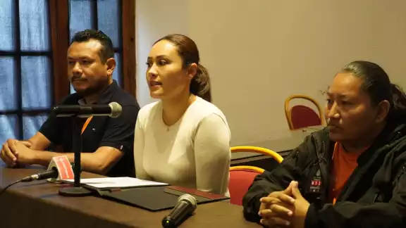 La segunda regidora en funciones de alcaldesa Martha Camacho Sánchez, informó los daños La segunda regidora en funciones de alcaldesa Martha Camacho Sánchez, informó los daños