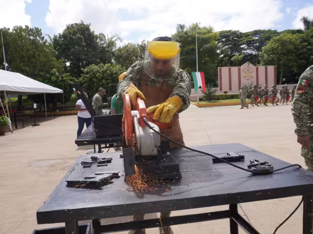 34 armas cortas, 11 armas larga