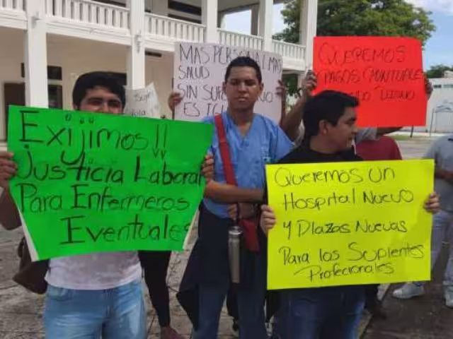 Enfermeros del Hospital General de Chetumal siguen sin ser pagados.