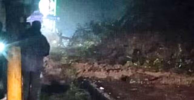 Parte del desgajamiento en Jilotzingo, Estado de México