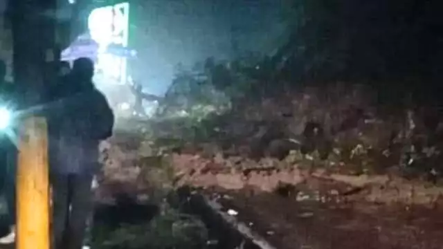 Parte del desgajamiento en Jilotzingo, Estado de México