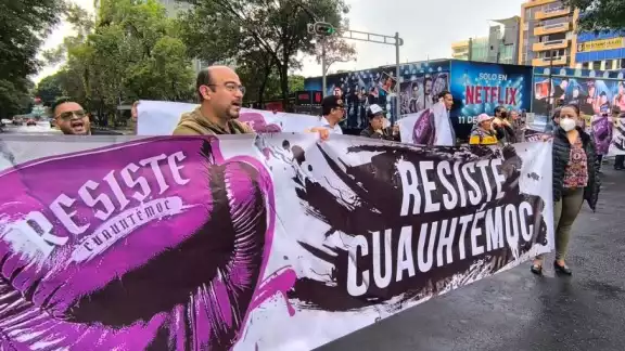 Esta mañana se registra un bloqueo en la glorieta de la Diana Cazadora de Paseo de la Reforma en la CDMX Esta mañana se registra un bloqueo en la glorieta de la Diana Cazadora de Paseo de la Reforma en la CDMX