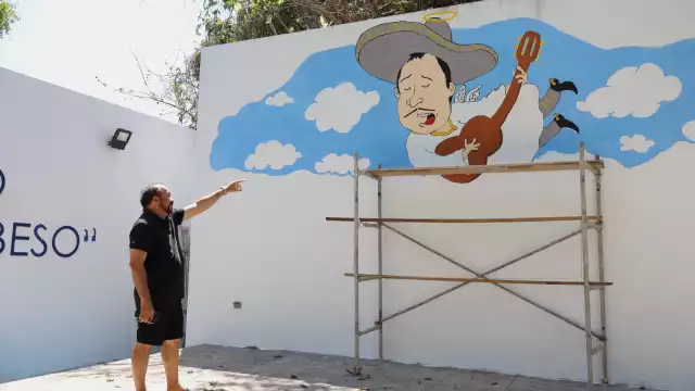 El parque estrenará un mural del caricaturista Raúl Mendoza Aguilar dedicado al ídolo