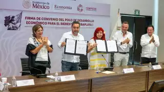 Firman gobierno federal y estatal convenio para Polo del Bienestar en Campeche