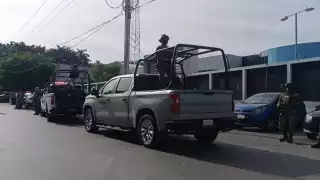 Hay presencia de elementos de la Secretaría de la Defensa Nacional, Secretaría de Marina Armada de México y de la Guardia Nacional