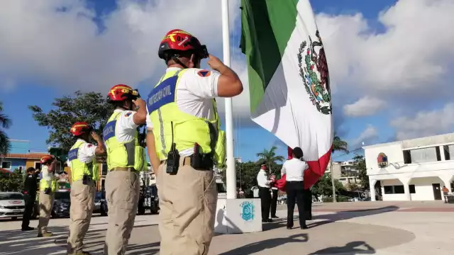 Día Nacional de Protección Civil: Conmemoran los terremotos de CDMX en Playa del Carmen