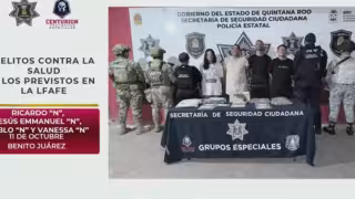 De las personas detenidas, 31 quedaron a disposición de las autoridades por su probable participación en delitos contra la salud y 30 por otros delitos del fuero común