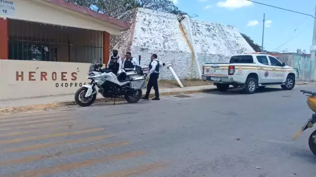 Presunta fuga de gas cerca de una escuela primaria en Colonial Campeche moviliza a equipos de emergencia