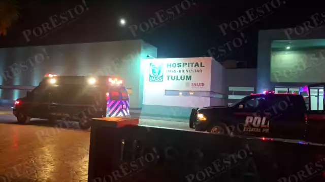 El herido fue trasladado al Hospital General de Playa del Carmen, en donde permanece grave