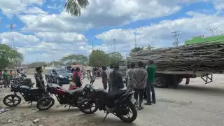 Gente de Kinchil cortó maderos en terrenos de San Antonio Tedzidz para construir un coso taurino