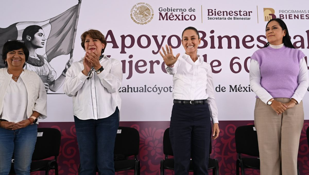 Claudia Sheinbaum Pardo, acompañada por la gobernadora del Estado de México, Delfina Gómez Claudia Sheinbaum Pardo, acompañada por la gobernadora del Estado de México, Delfina Gómez