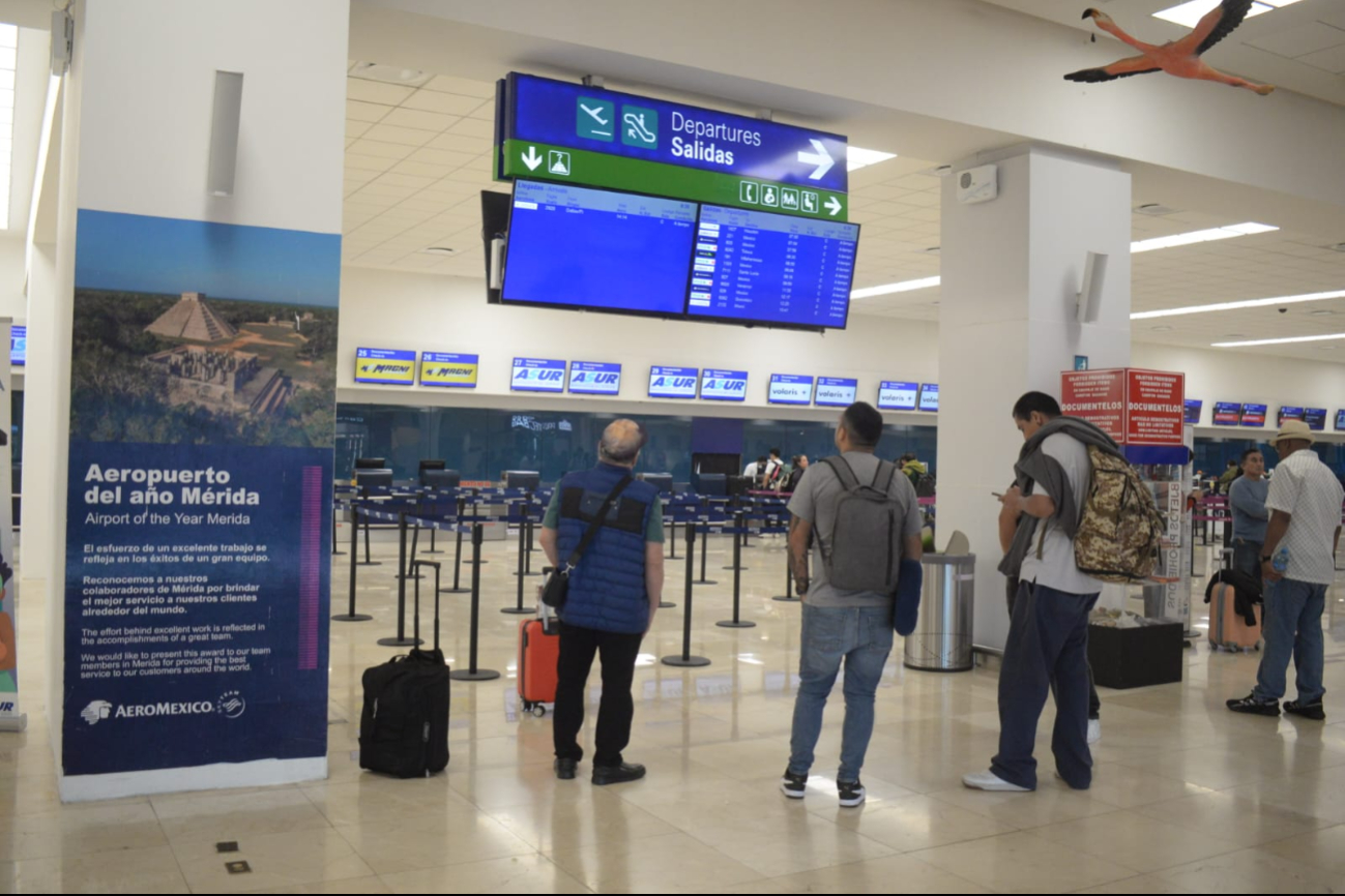 Aeropuerto de Mérida opera sin vuelos cancelados o demorados