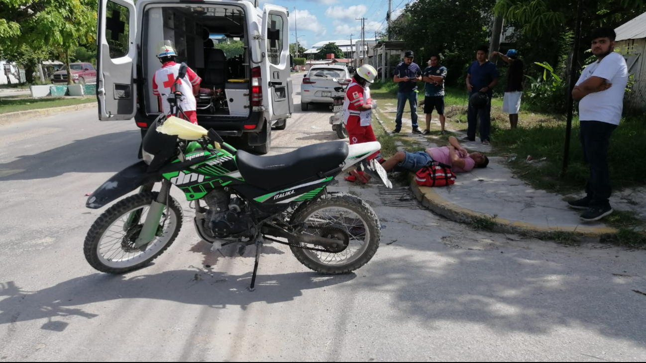 Atropellan a motociclista Atropellan a motociclista