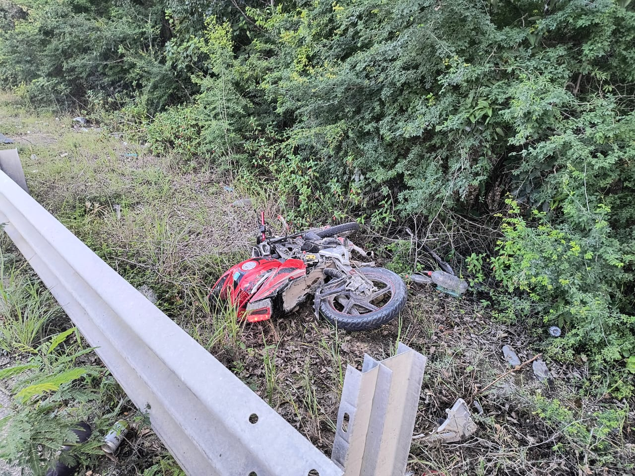 Motociclista pierde la vida en fatal accidente, en la vía Escárcega-Chetumal