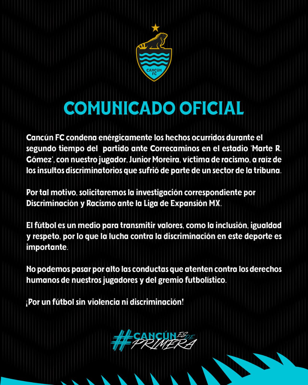 Comunicado oficial del Cancún FC Comunicado oficial del Cancún FC