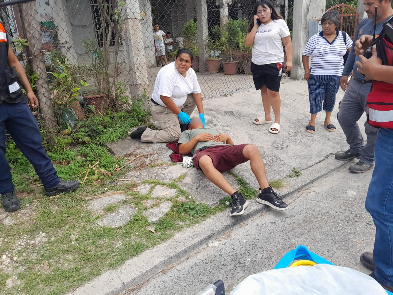 El menor fue atendido por el SAMU y trasladado al hospital IMMS-Bienestar Janell Romero Aguilar El menor fue atendido por el SAMU y trasladado al hospital IMMS-Bienestar Janell Romero Aguilar