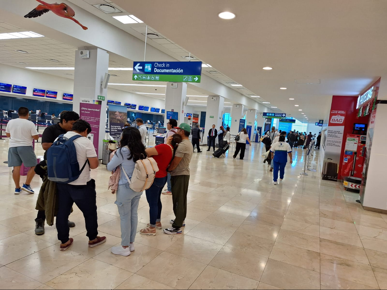Se mantiene una buena afluencia de pasajeros en el aeropuerto de Mérida Se mantiene una buena afluencia de pasajeros en el aeropuerto de Mérida