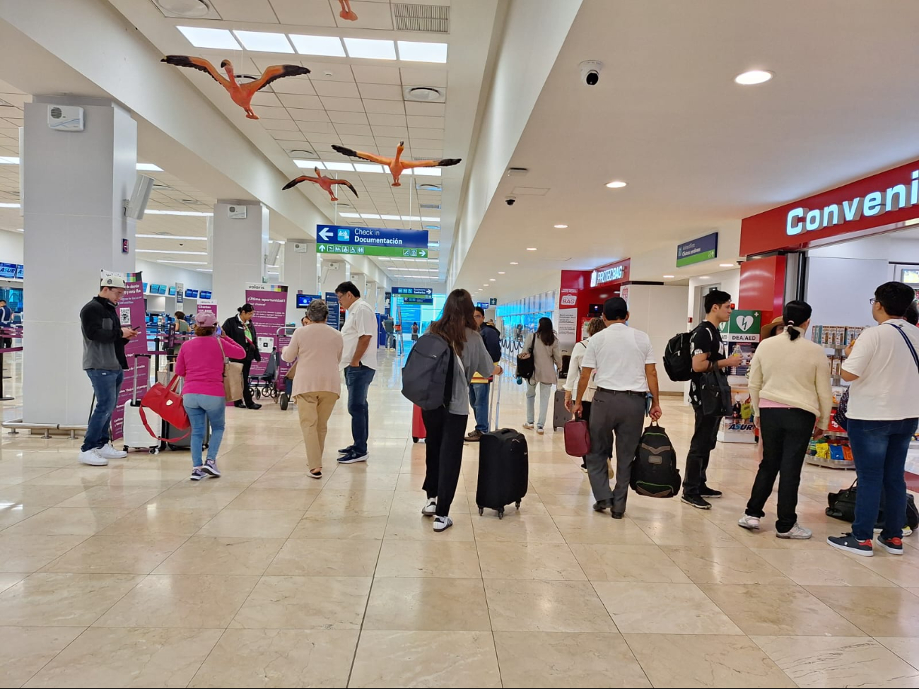 Hay buena afluencia de pasajeros en el aeropuerto de Mérida Hay buena afluencia de pasajeros en el aeropuerto de Mérida