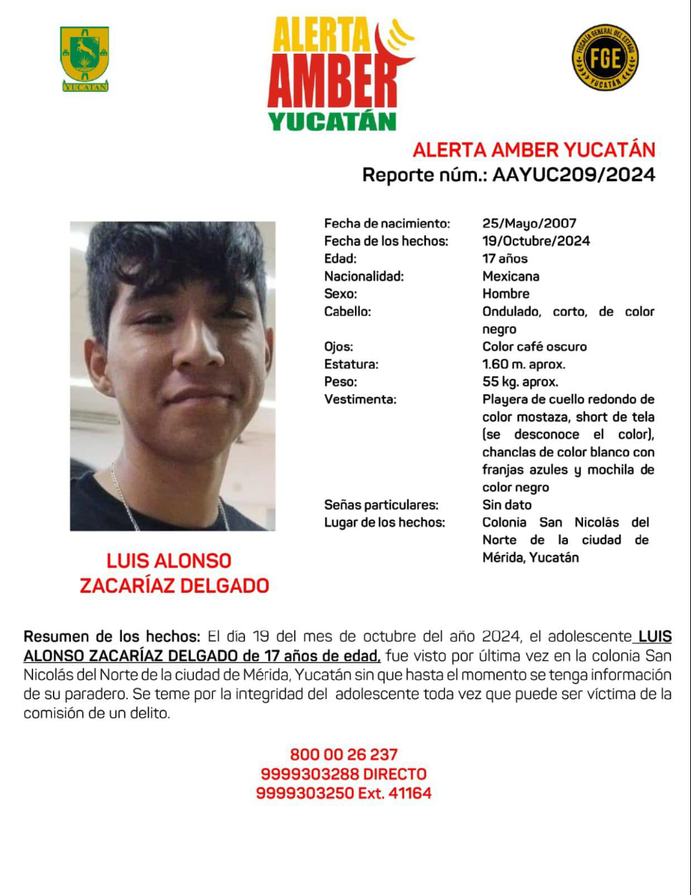 Los menores llevan 48 horas desaparecidos en Mérida Los menores llevan 48 horas desaparecidos en Mérida