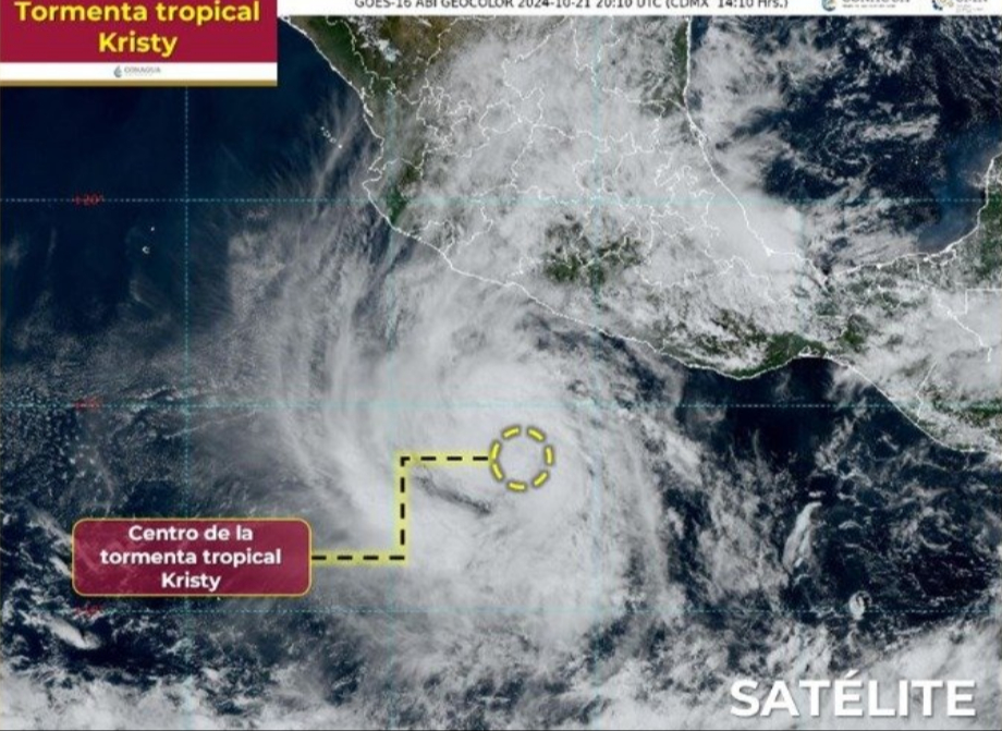 Se forma tormenta tropical Kristy en costas de Guerrero y Michoacán. Se forma tormenta tropical Kristy en costas de Guerrero y Michoacán.