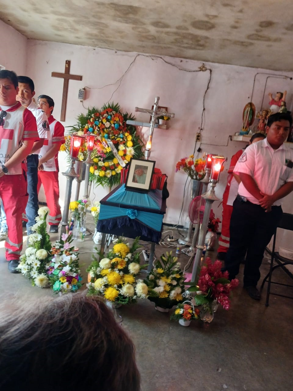 El uniformado Ángel Caamal Noh fue enterrado en su natal Motul luego de varios días internado