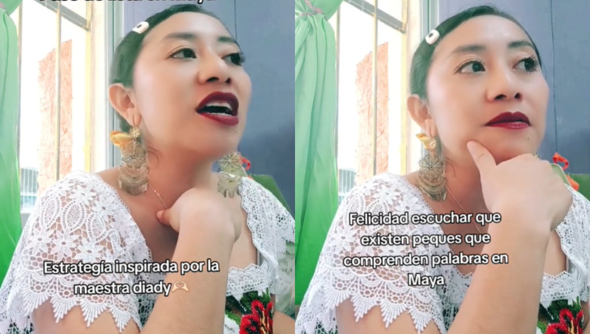La maestra ha recibido felicitaciones por su dinámica en maya La maestra ha recibido felicitaciones por su dinámica en maya