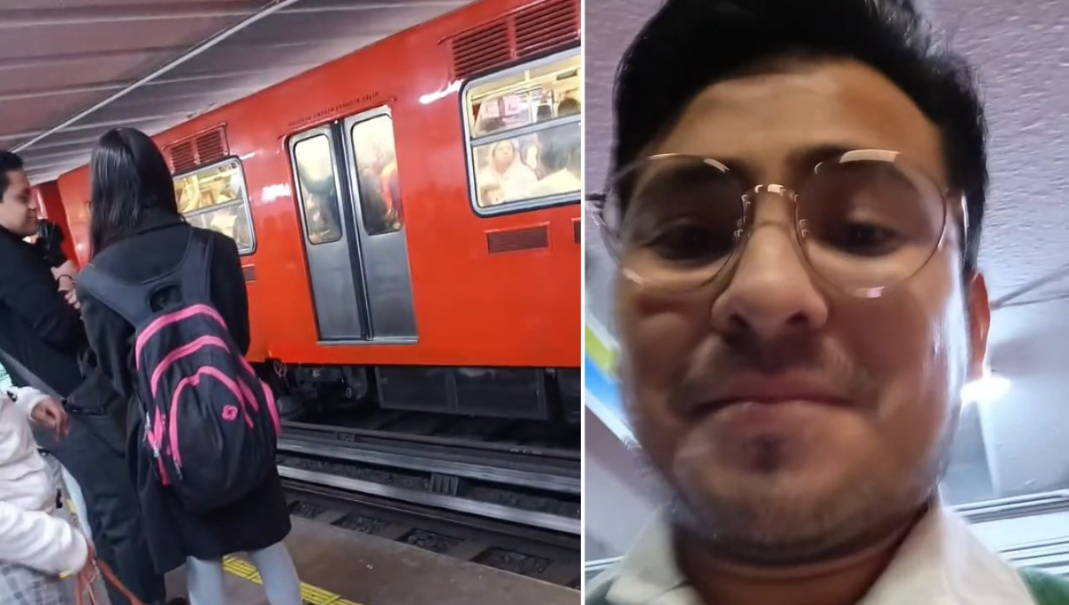 Jorge Palmaft, un yucateco, se aventuró en el metro de la Ciudad de México y compartió su experiencia en TikTok