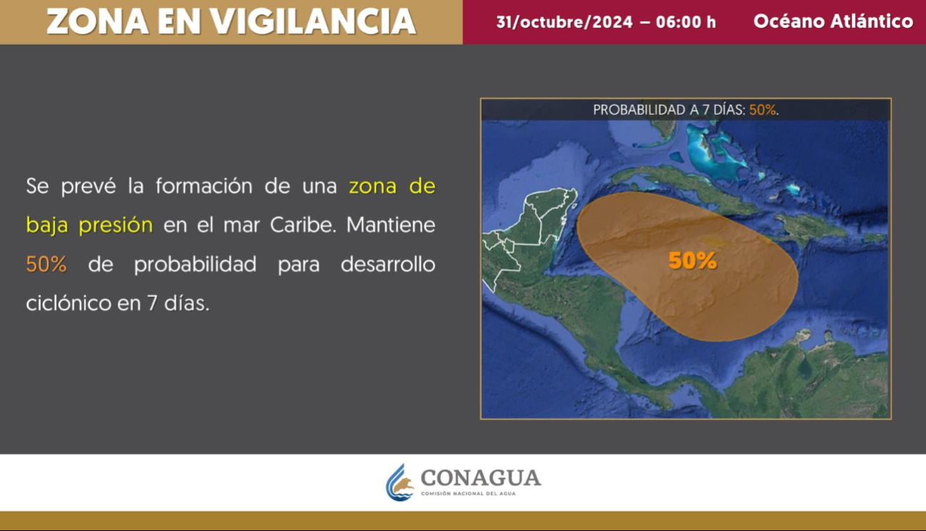 Posible impacto en la región, tome precauciones Posible impacto en la región, tome precauciones