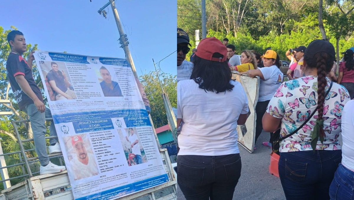 Familiares de desaparecidos en Bacalar exigen a las autoridades presentar pruebas de la investigación Familiares de desaparecidos en Bacalar exigen a las autoridades presentar pruebas de la investigación
