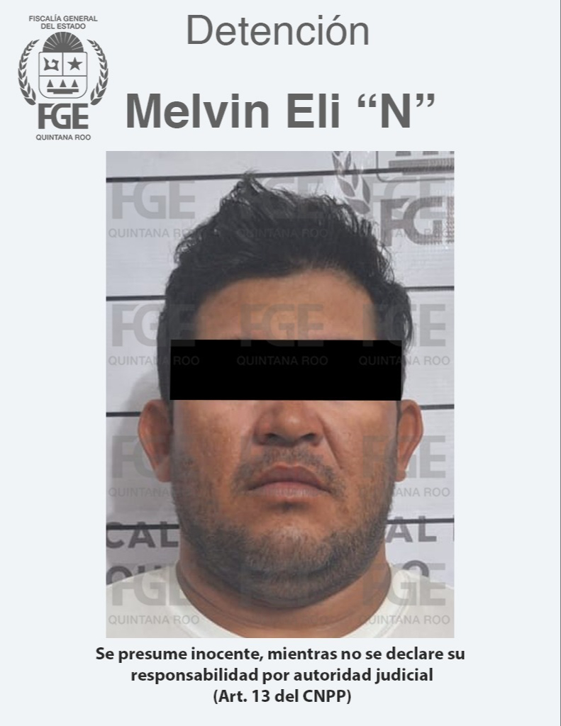 Melvin fue detenido por presuntamente facilitar un vehículo a sicarios que quitaron la vida de un hombre en la zona hotelera de Cancún. Melvin fue detenido por presuntamente facilitar un vehículo a sicarios que quitaron la vida de un hombre en la zona hotelera de Cancún.