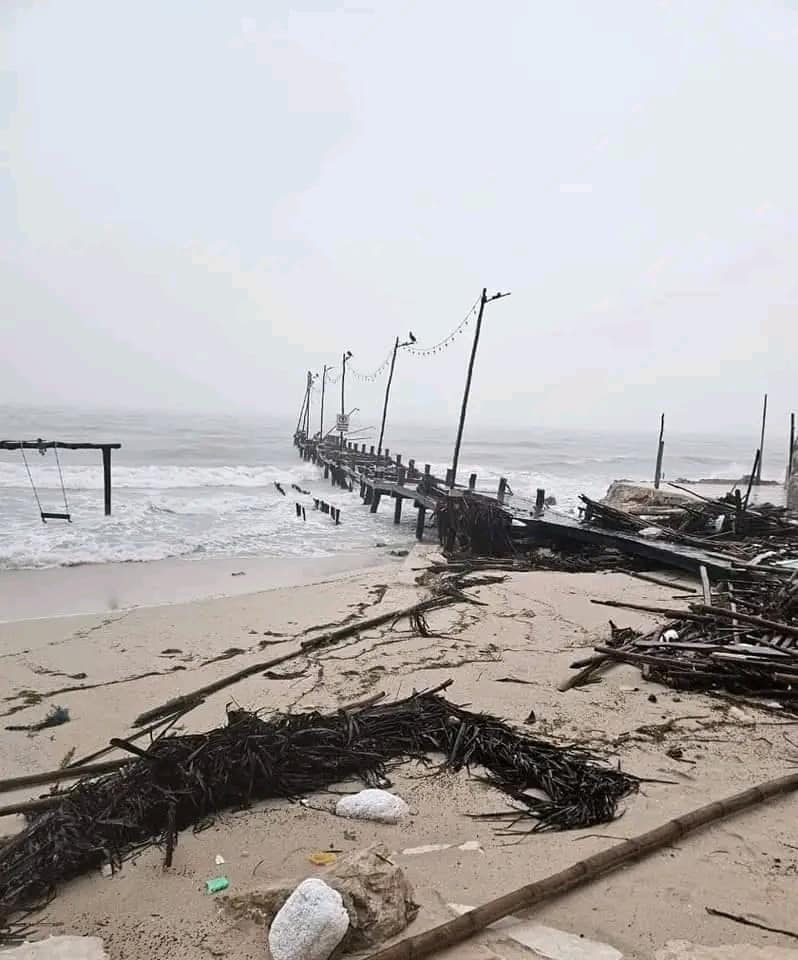 El muelle de Chelem ha quedado gravemente dañado El muelle de Chelem ha quedado gravemente dañado