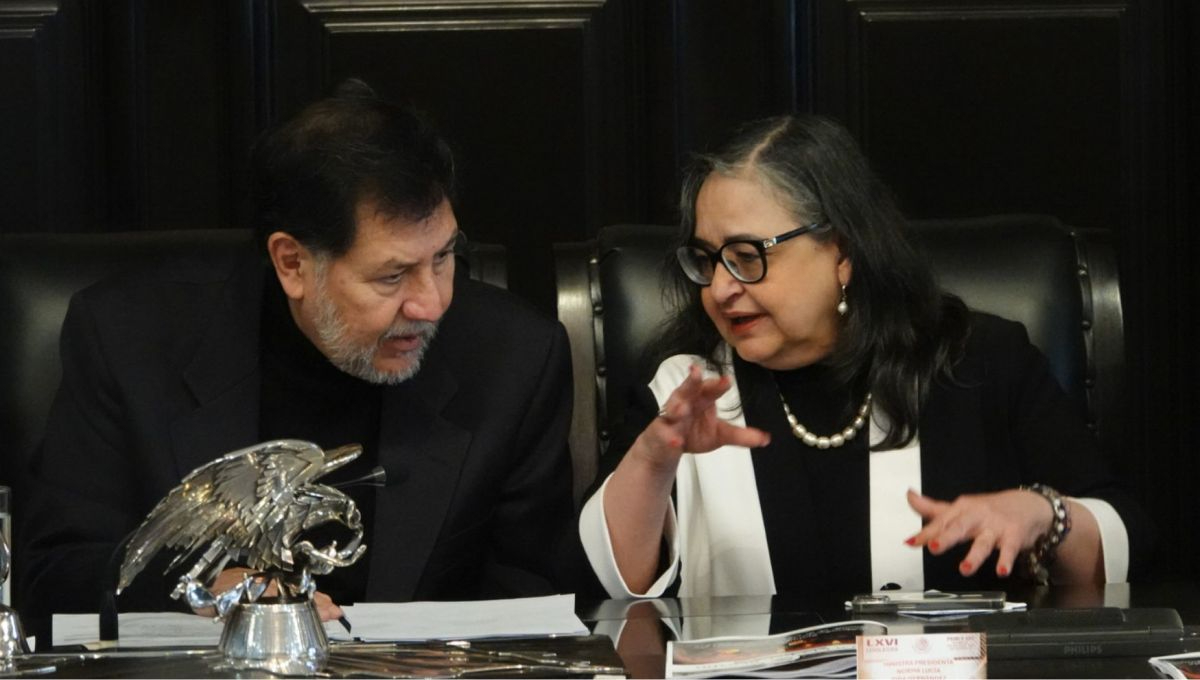 Gerardo Fernández Noroña presidente de la Mesa Directiva del Senado y Norma Piña, ministra presidenta de la SCJN Gerardo Fernández Noroña presidente de la Mesa Directiva del Senado y Norma Piña, ministra presidenta de la SCJN
