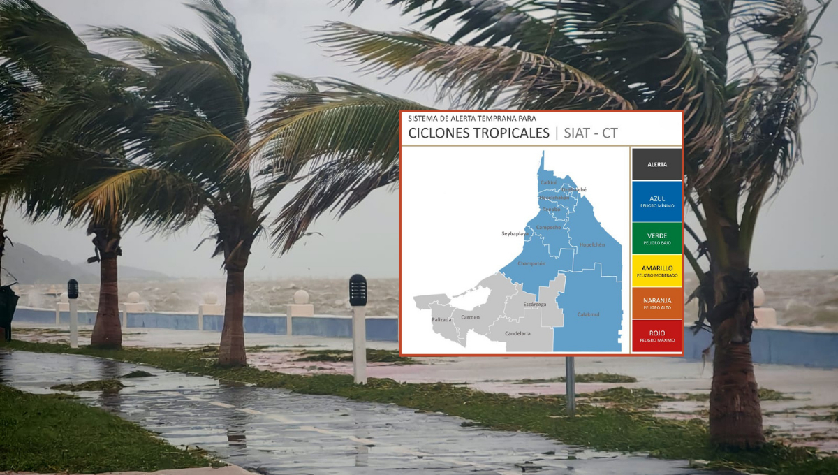 Emiten Alerta Azul en Campeche por alejamiento del Huracán Milton