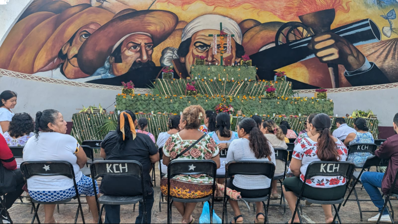 Realizan mega altar para honrar a los trabajadores del municipio de José María Morelos
