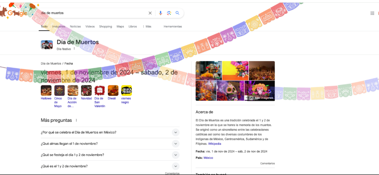 El papel picado y la flor de cempasuchil no puede faltar El papel picado y la flor de cempasuchil no puede faltar