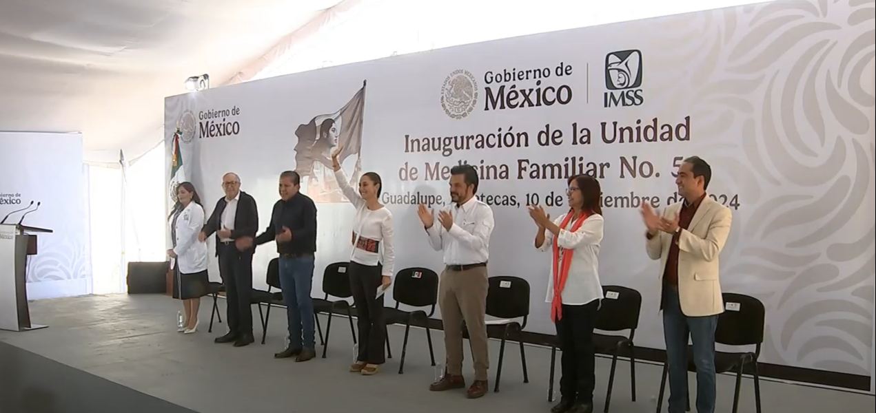 Claudia Sheinbaum inaugura la Unidad de Medicina Familiar 58 en Guadalupe, Zacatecas