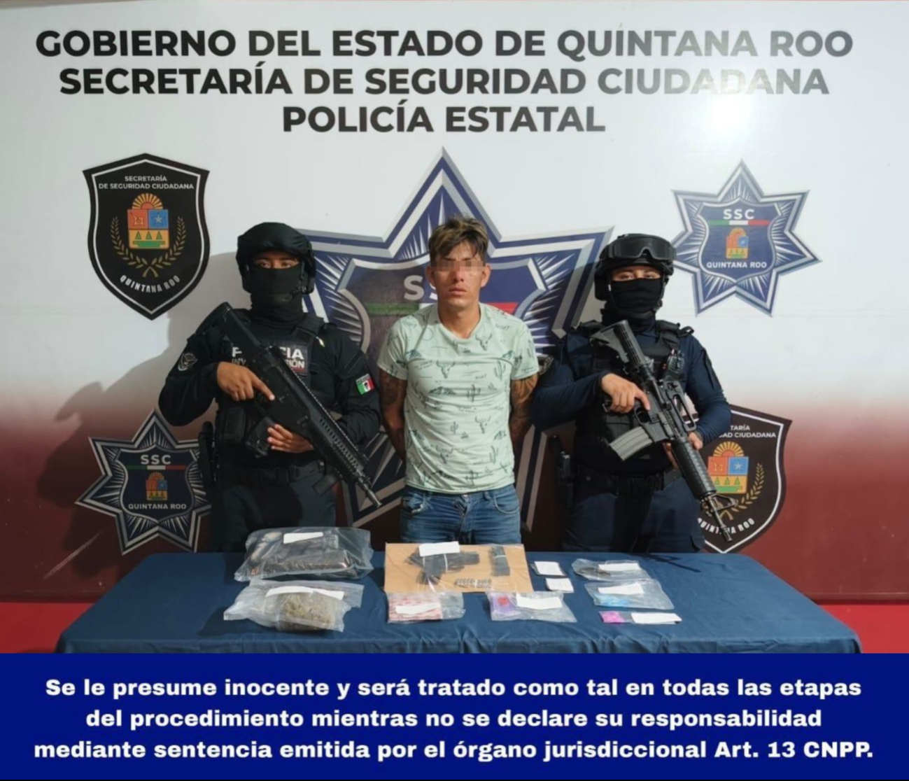 Detienen a presunto narcomenudista en Villas Otoch Paraíso de Cancún