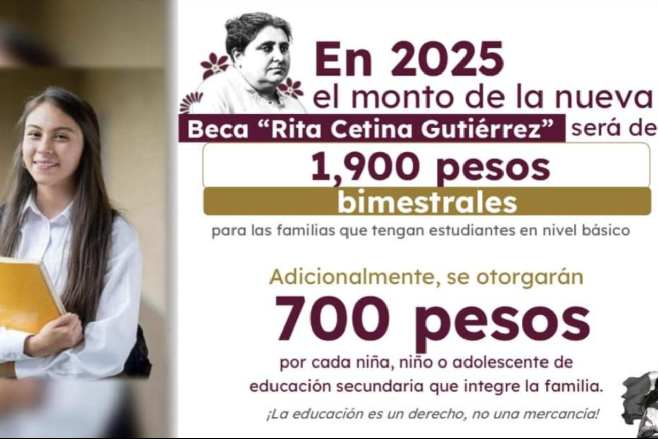 Los registros para la Beca Rita Cetina finalizan hasta el 18 de diciembre del 2024 Los registros para la Beca Rita Cetina finalizan hasta el 18 de diciembre del 2024
