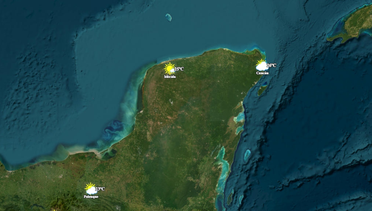 Se prevé cielo despejado y mucho calor en la Península de Yucatán