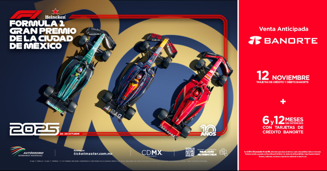 GP México 2025: Así  va la  venta de boletos para la F1