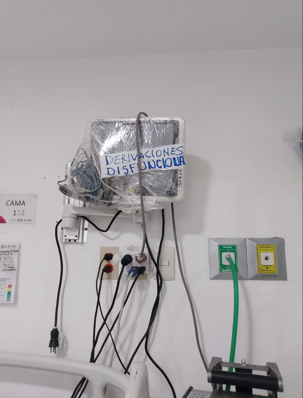 Equipo disfuncional perjudica las labores del personal del hospital. Equipo disfuncional perjudica las labores del personal del hospital.