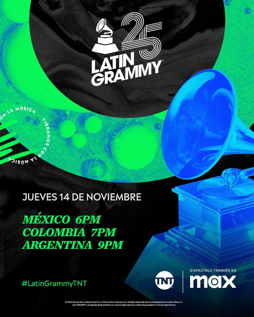Latin Grammy 2024: Horarios y dónde ver la ceremonia en vivo